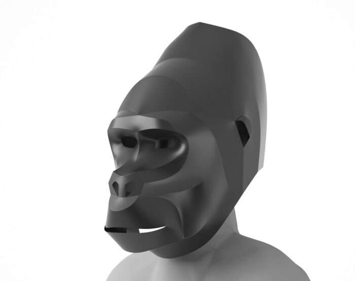 Gorilla Mask Smooth Vector Models Template for Eva Foam, Cardboard and other flexible materials