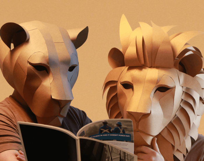 Lion & Lioness Mask Set – DIY Cosplay, EVA Foam & Cardboard, Matching Costume Masks