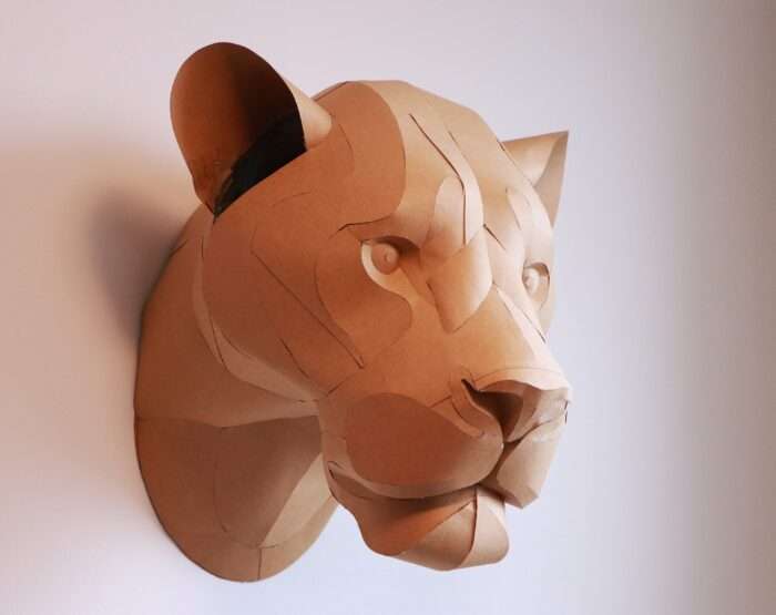 Lioness Wall Head – Paper Craft Template for DIY Stunning Wall Decor