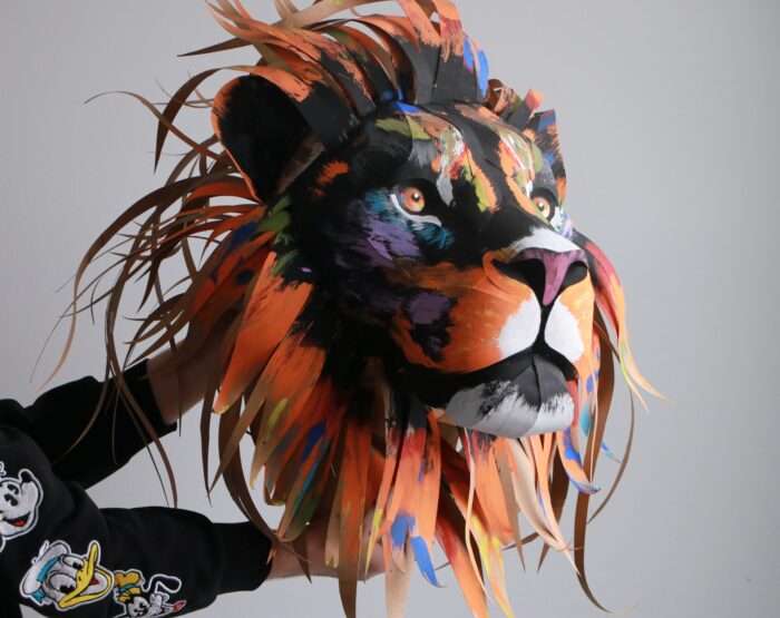 Lion Wall Head – Paper Craft Template for DIY Bold Wall Decor