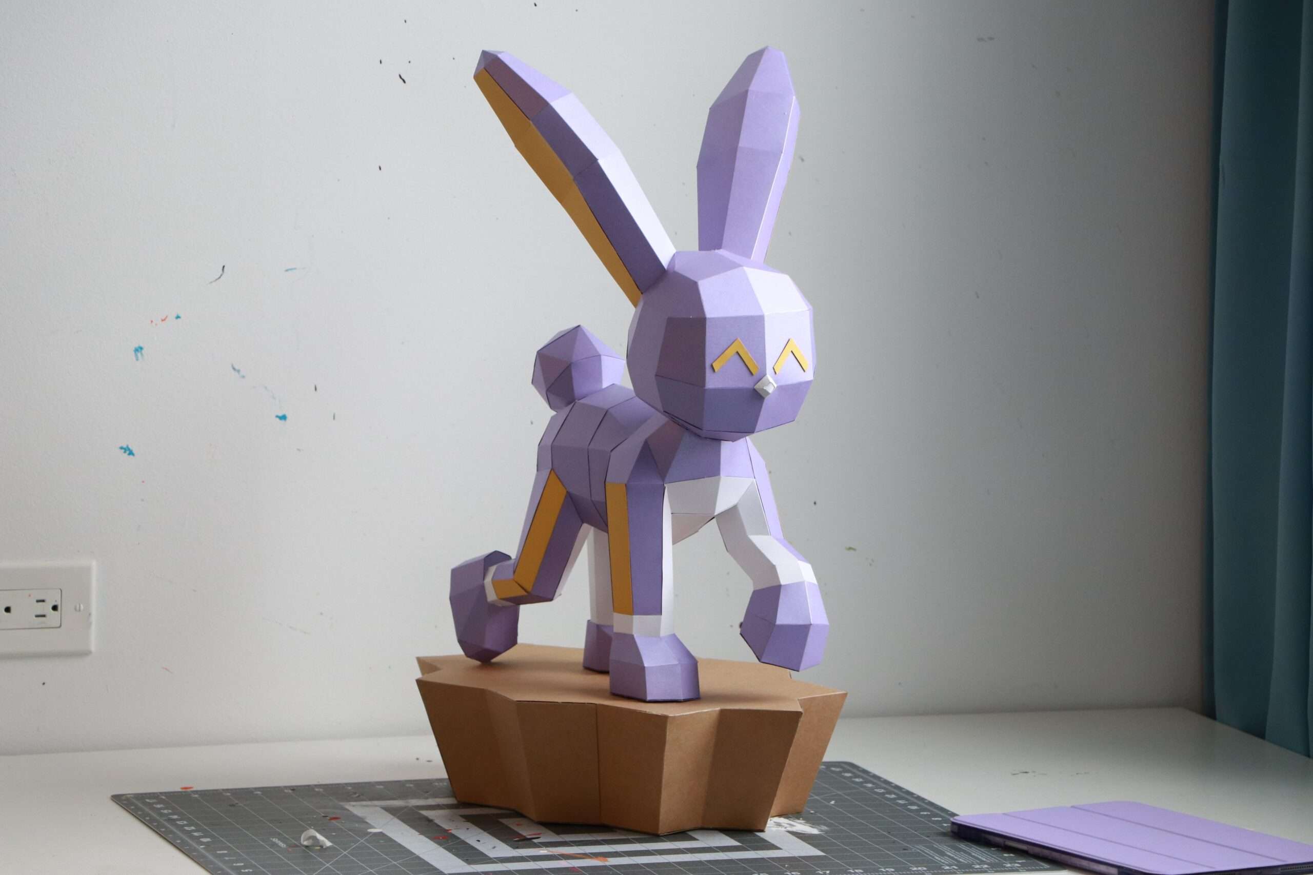 Walking Bunny Papercraft Sculpture – PDF Template - Image 4