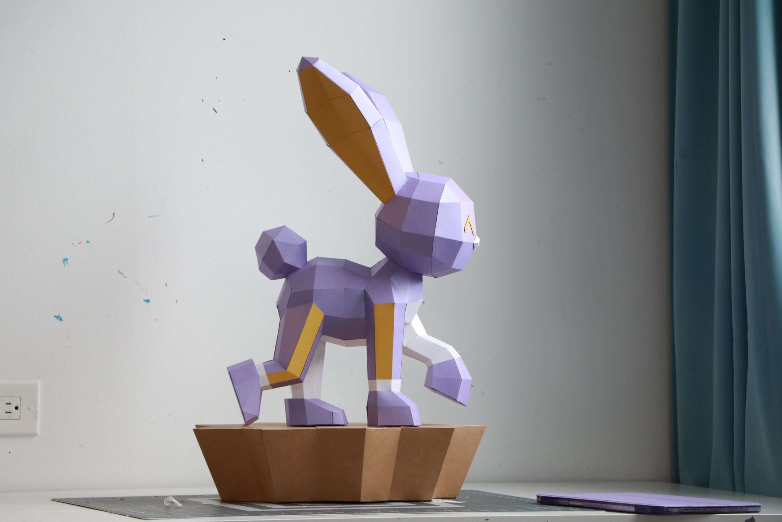Walking Bunny Papercraft Sculpture – PDF Template - Image 5