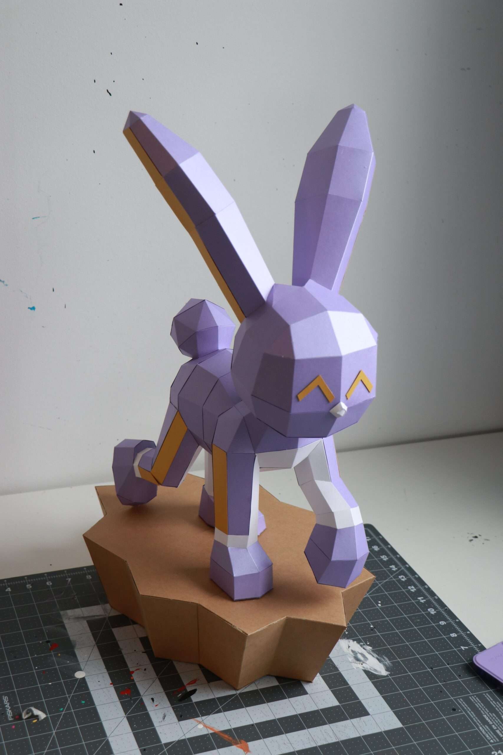 Walking Bunny Papercraft Sculpture – PDF Template - Image 7