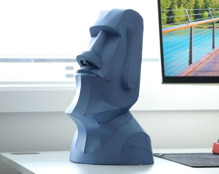 Easter Island Moai Head, Design 2 – Papercraft Template