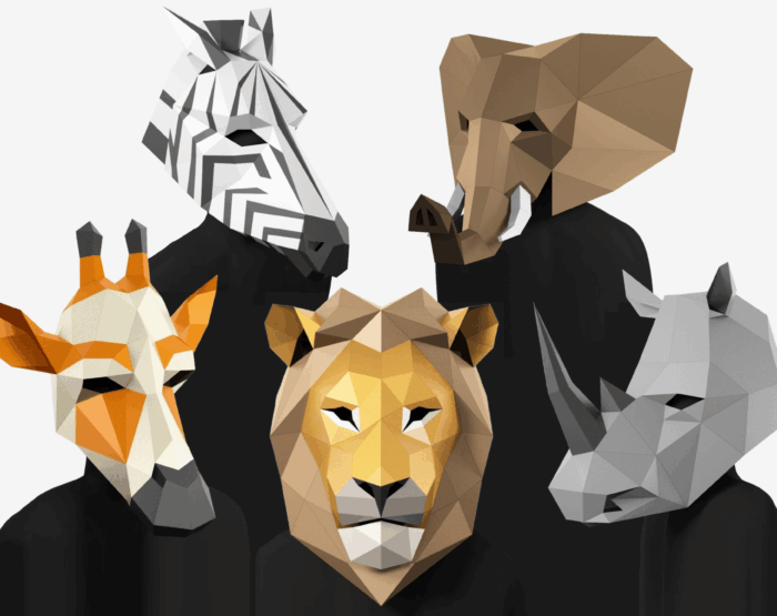Safari Animal Mask Set