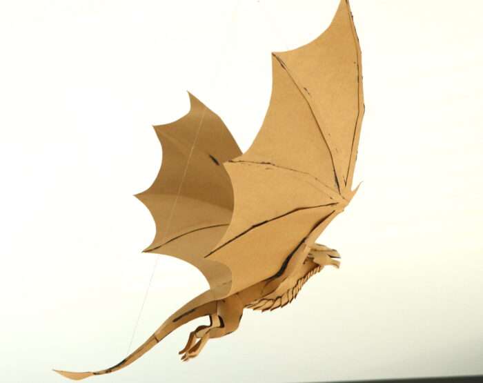 Flying Dragon Papercraft Sculpture