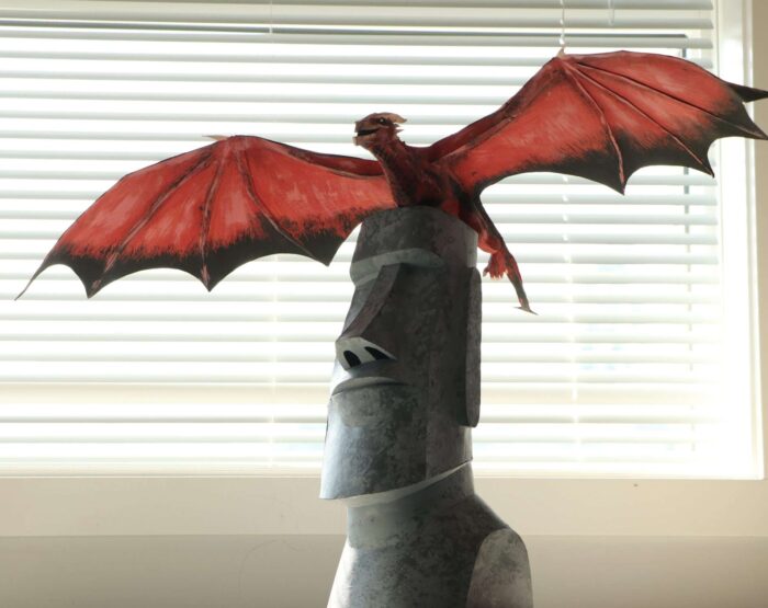 Flying Dragon Papercraft Sculpture